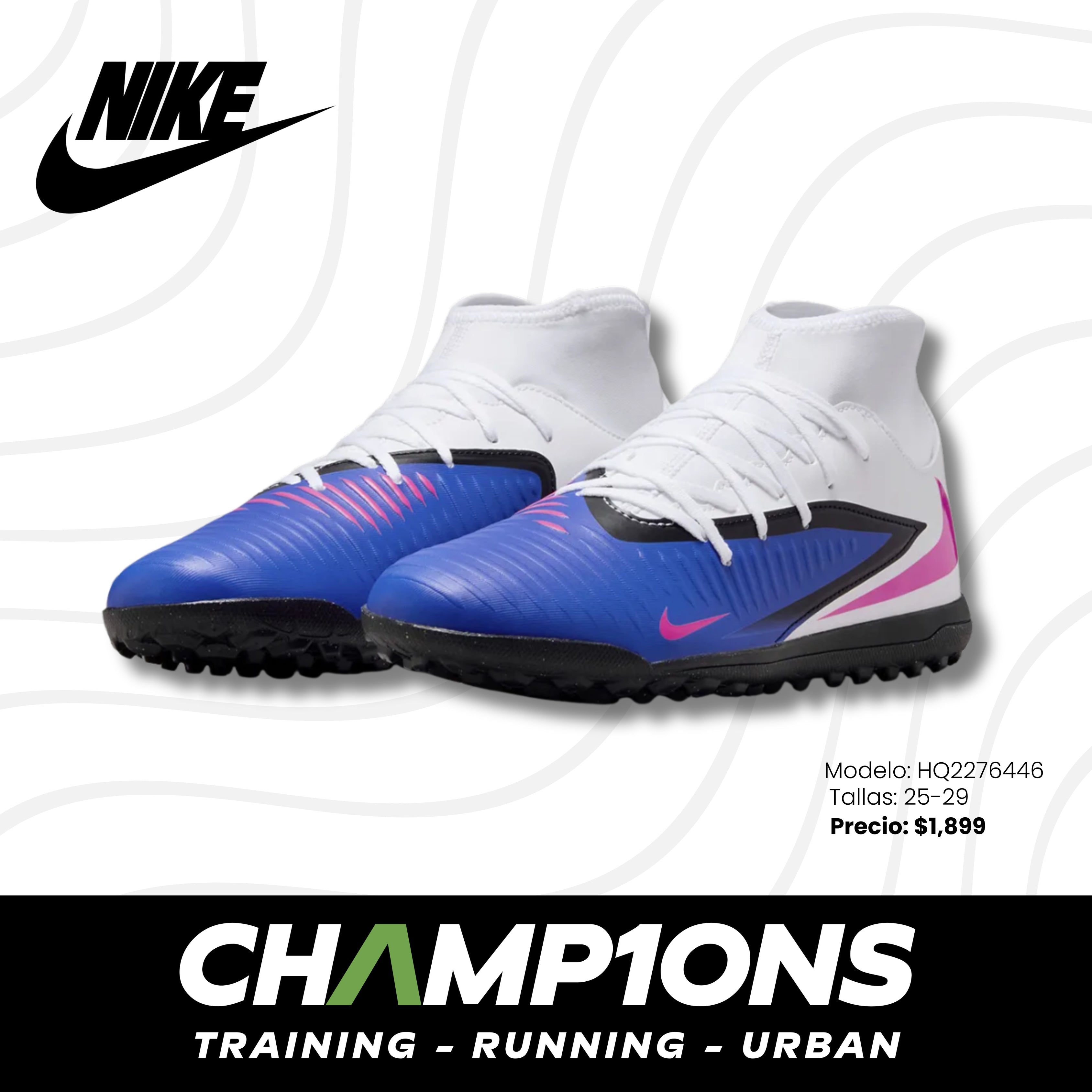 Tenis de Fútbol Nike Azul / Blanco Caballero