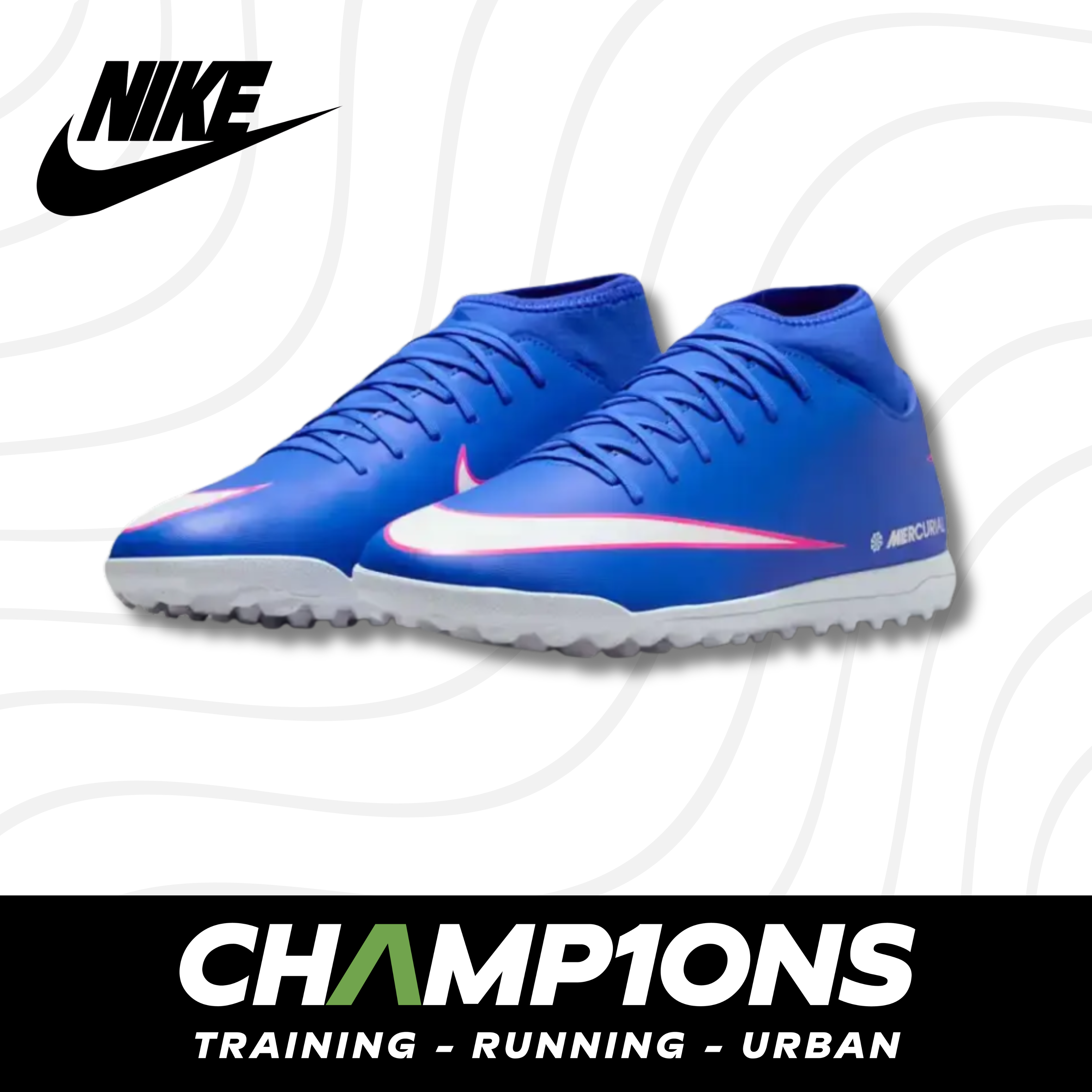 : Tenis de Fútbol Nike Azul y Blanco Caballero  | Champ10ns