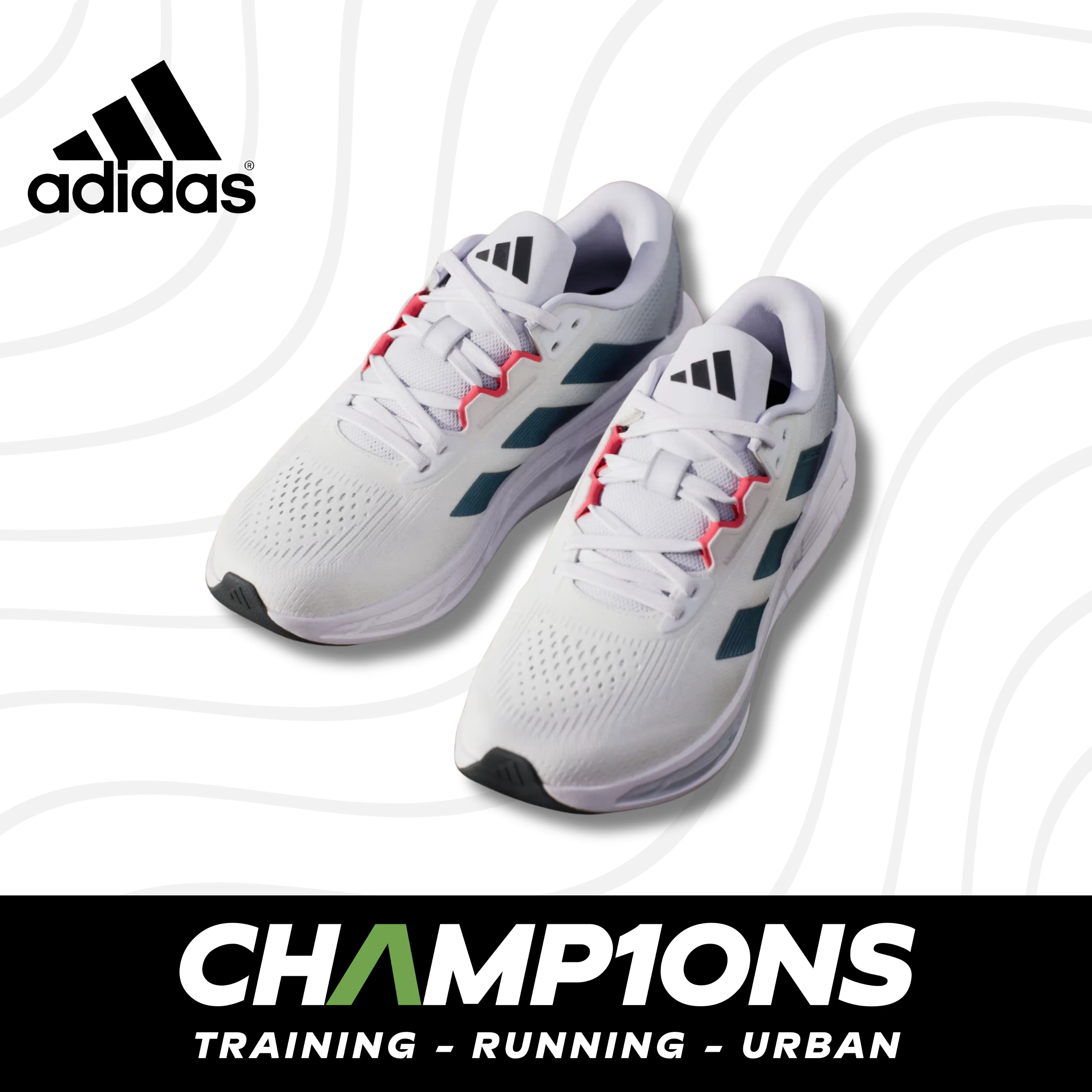 Tenis de Running ADIDAS Blanco Teal JQ5081 | Champ10ns