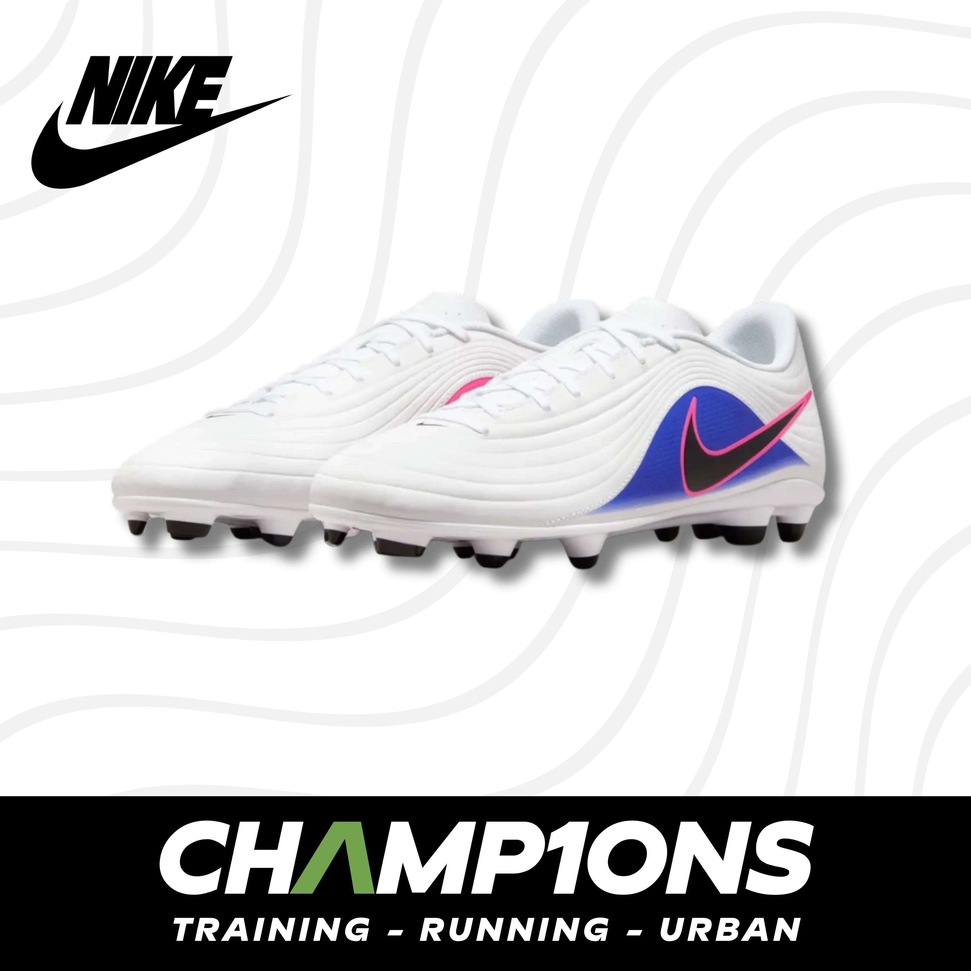 Tenis de Fútbol Nike Blanco con Azul IB1602146 | Champ10ns