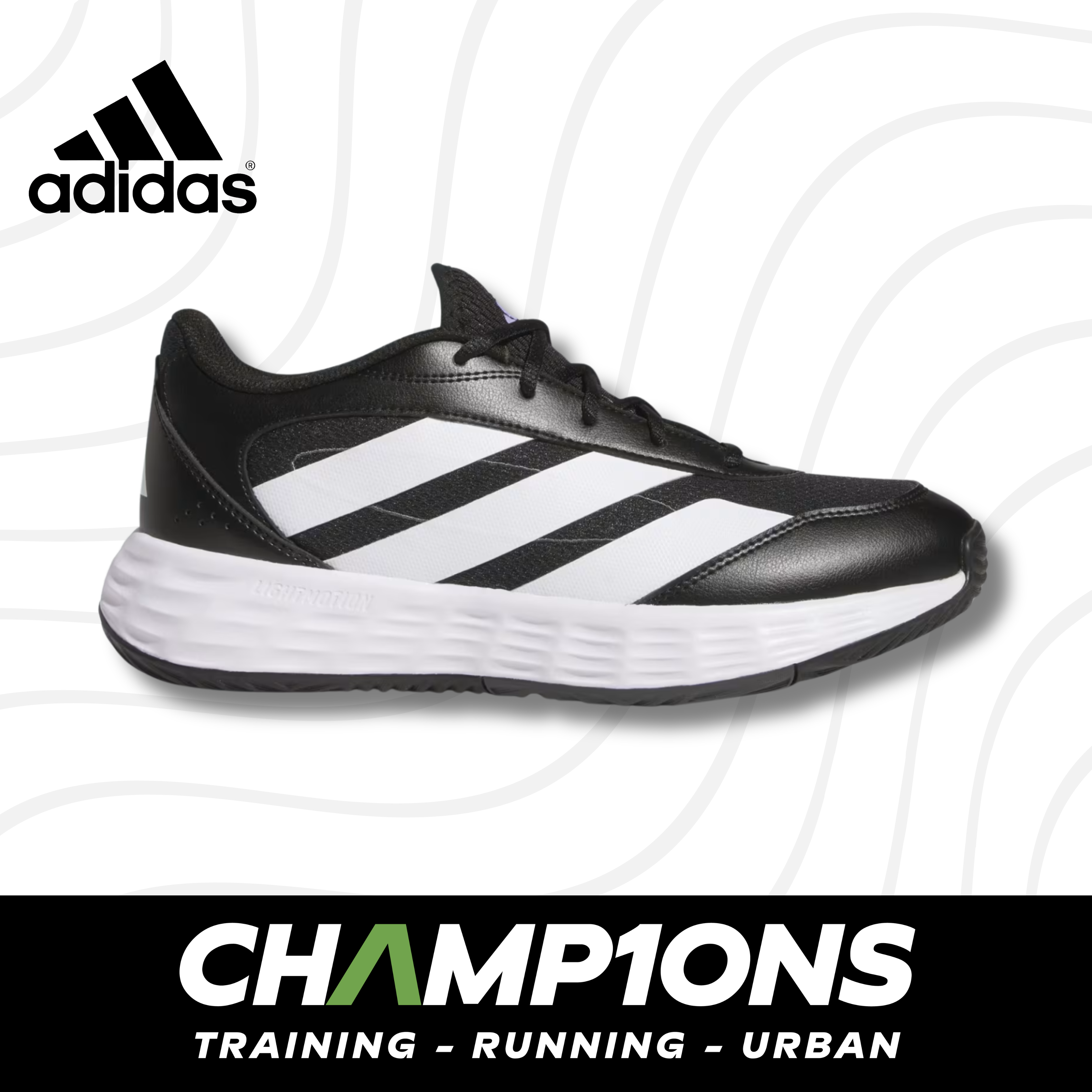 Tenis Adidas de Básquetbol Negro / Blanco JQ7917