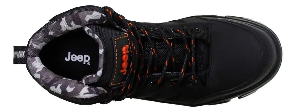 Botas de Uso Rudo JEEP Negro con Naranja JE800 | Champ10ns