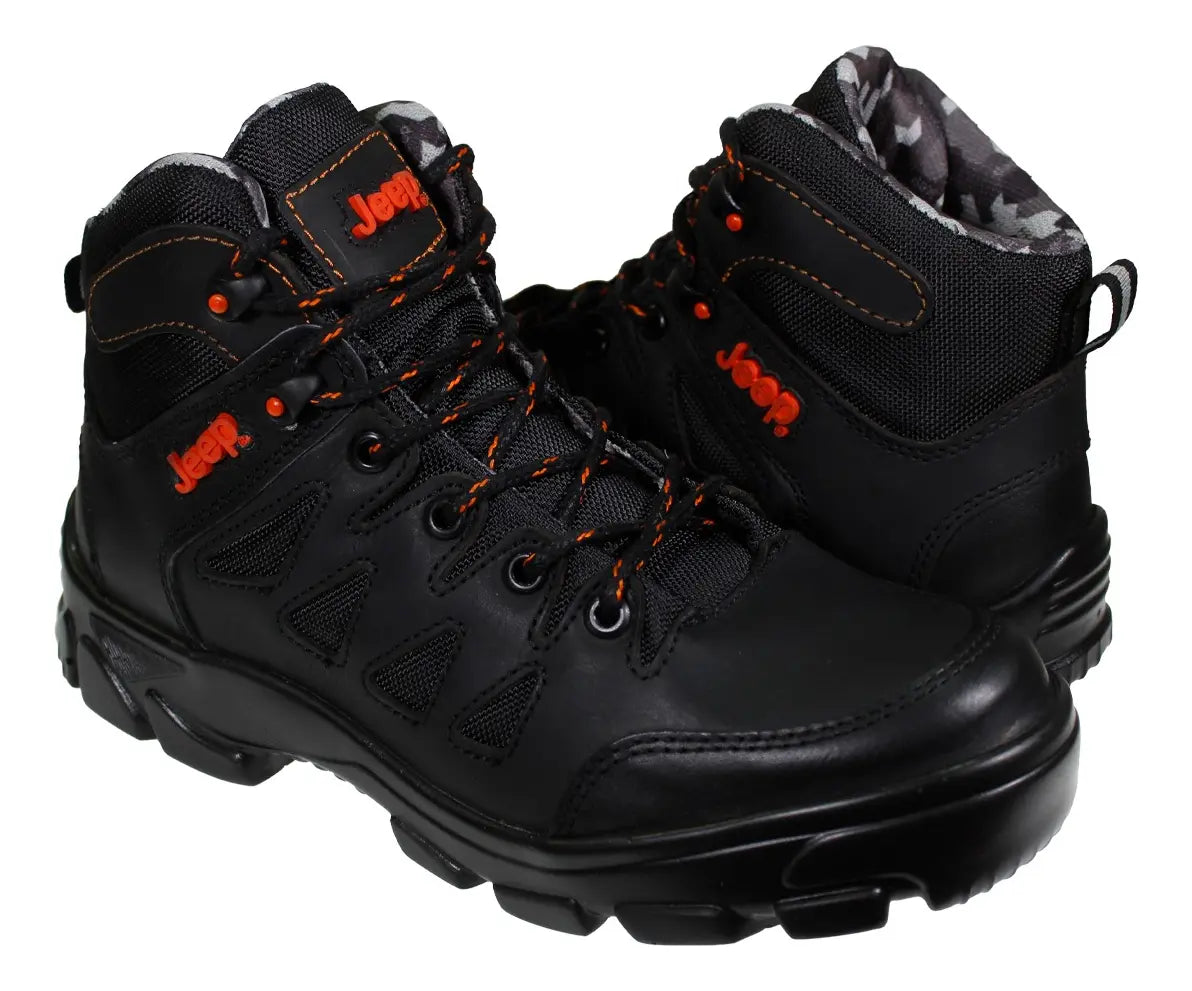Botas de Uso Rudo JEEP Negro con Naranja JE800 | Champ10ns