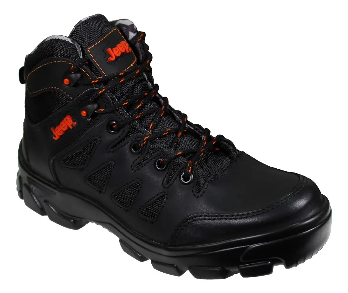 Botas de Uso Rudo JEEP Negro con Naranja JE800 | Champ10ns