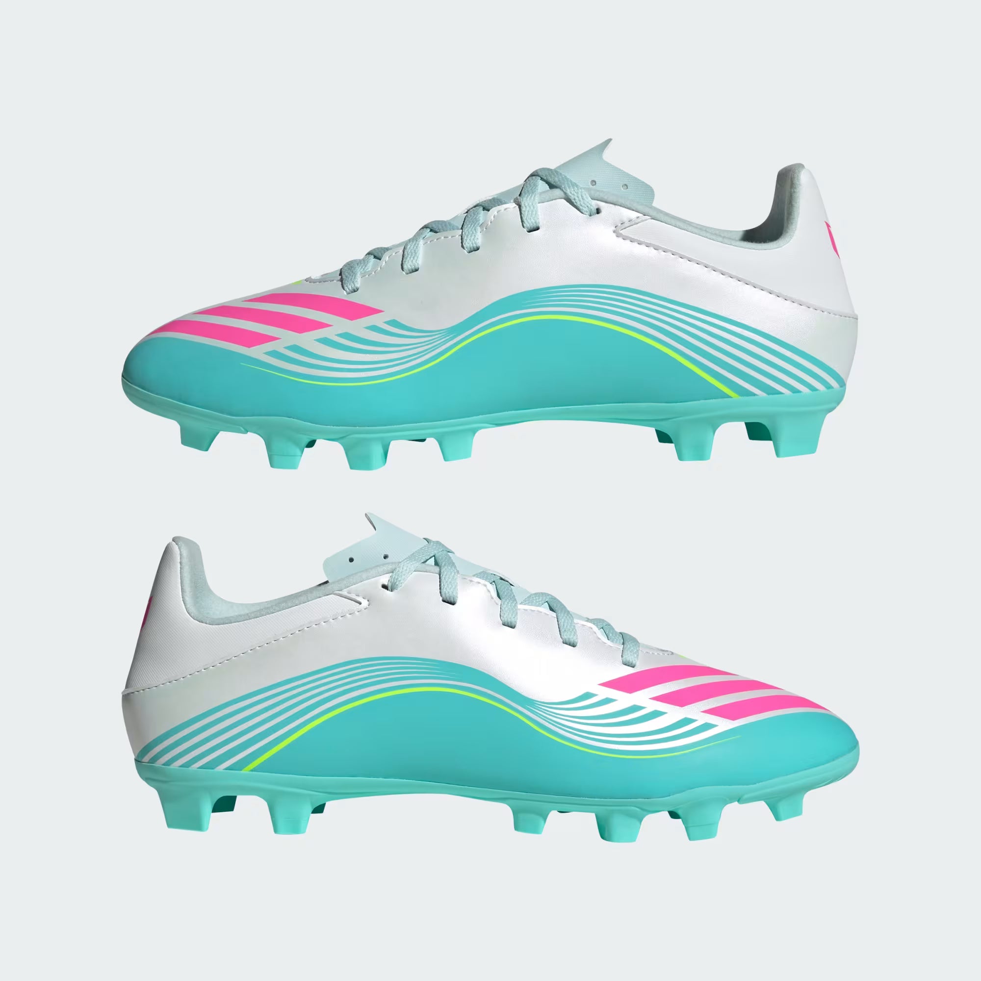 Tenis de Fútbol ADIDAS Blanco con Turquesa JQ0946 | Champ10ns