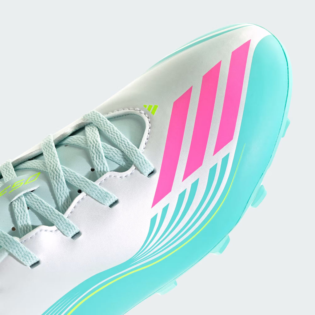 Tenis de Fútbol ADIDAS Blanco con Turquesa JQ0946 | Champ10ns